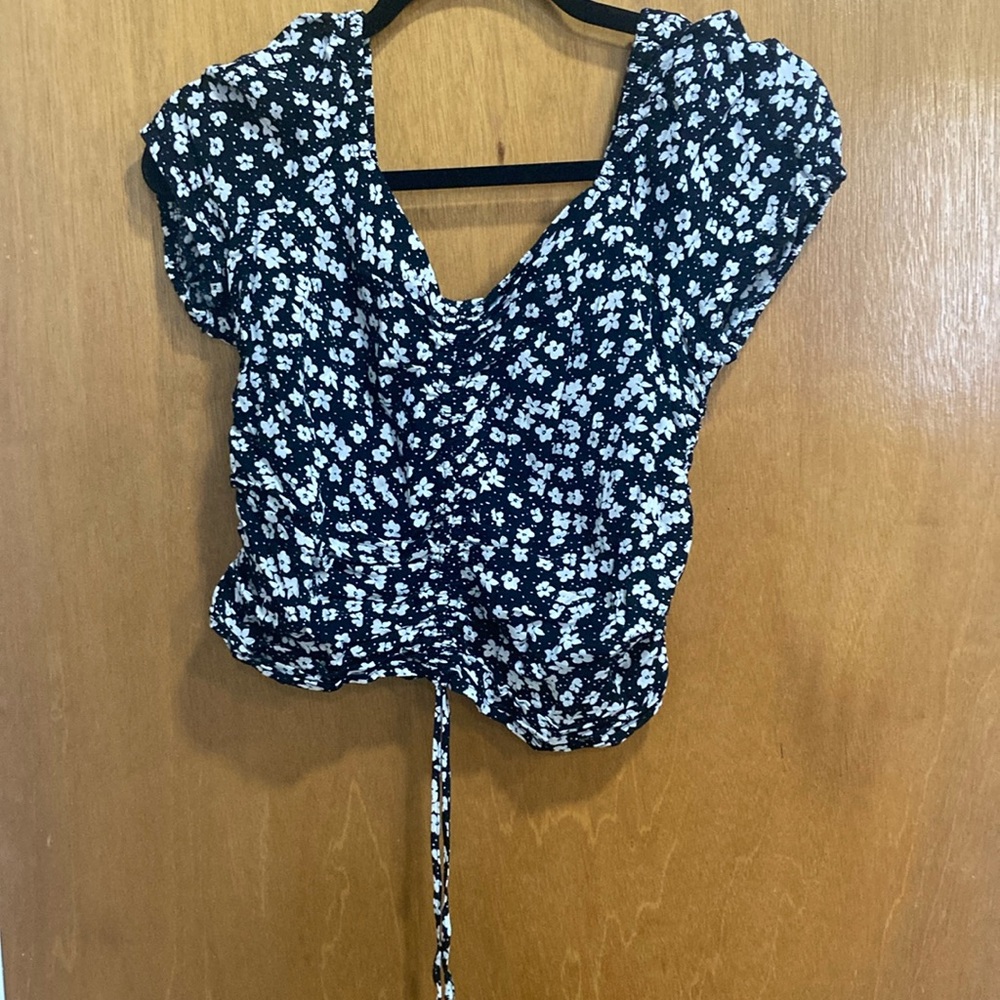 H&M drawstring blouse